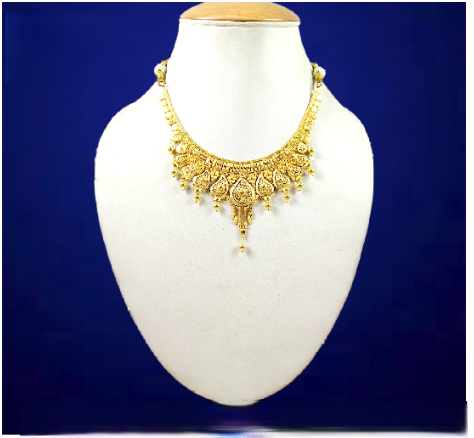 Ornate 18K Gold Bridal Necklac